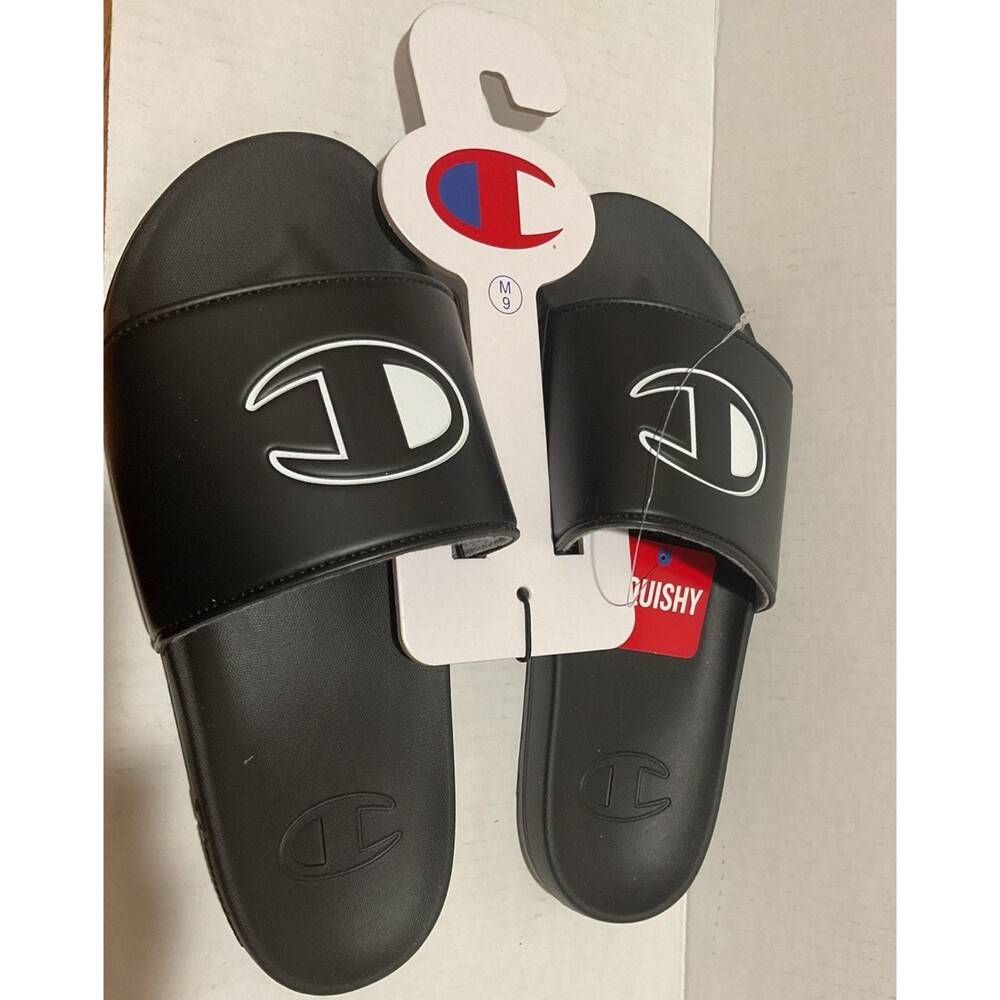 Champion slippers mens 9 Black Slides